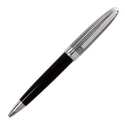 Cross® Cross Revere Ballpoint Pen, Tuxedo Cross Grid Black & Chrome