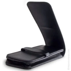 Diplomat Black Leather Pen Case, Hold 3 Pens
