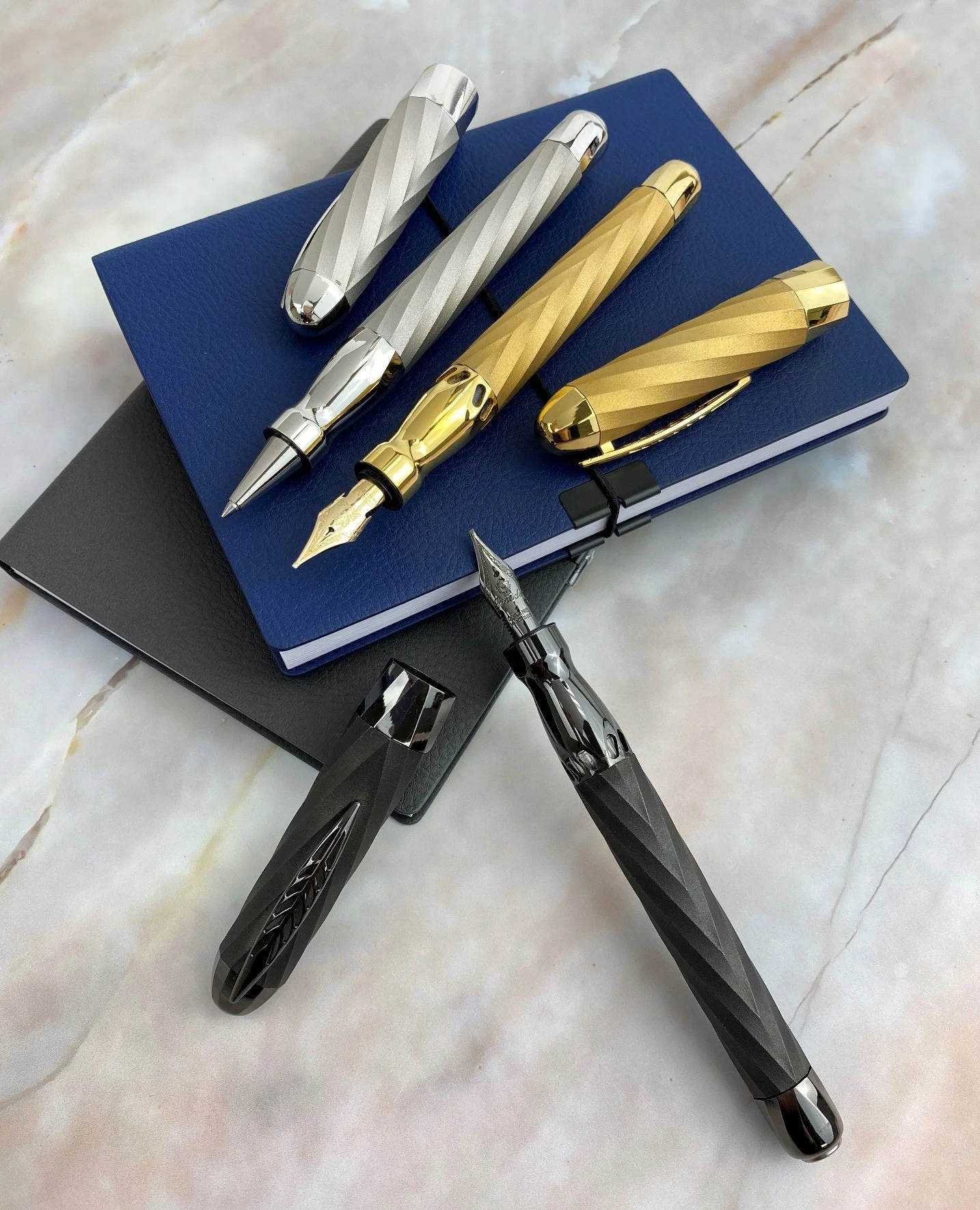 Pineider Jewelers Matrix Limited Edition Sterling Silver Rollerball Pen, Palladium Plated - Image 3