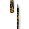 Tibaldi N60 Amber Yellow Resin Fountain Pen, Palladium Trim, Medium Nib