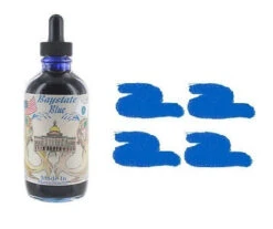 Noodlers Fountain Pen Ink Bottle - 4.5 Oz Baystate Blue W/ Free Pen